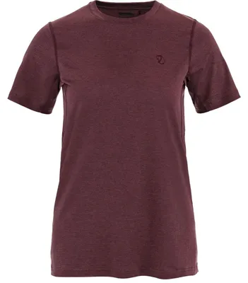 Image de T-shirt manches courtes Fjällräven Abisko pour femmes, modèle "Day Hike", couleur : Port, taille : L