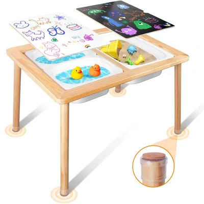Immagine prodotto di Omgoods - Tavolo da gioco multifunzionale per bambini con spazio contenitore