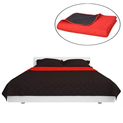 Immagine prodotto di Copriletto Double-Face Trapuntato Nero e Bianco 220x240 cm