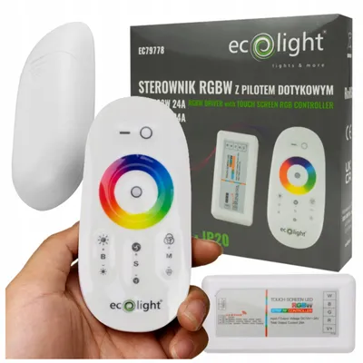Obrázek produktu pro Ovladač LED RGBW 24A 288W, dotykový ovladač pro LED pásky, bílý. Kontroler pro LED osvětlení