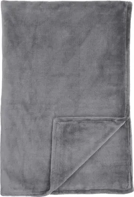 Produktbild von Schiesser Wohndecke Mia | Leichte Fleece-Kuscheldecke | Für Couch, Sofa & als Tagesdecke für Einzelbetten | 150x200 cm | Dunkelgrau
