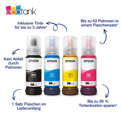 Obrázok produktu pre Epson EcoTank ET-4900, Inkjet, Farebná tlač, 5760 x 1440 DPI, A4, Priama tlač, Čierna