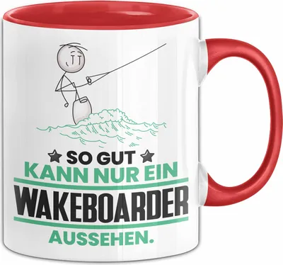 Produktbild von Wakeboarder Geschenk Tasse So Gut Kann Nur Ein Wakeboarder Aussehen Geschenkidee Kaffee-Becher (Rot)