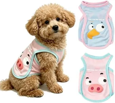 Produktbild von 2 Stuck Atmungsaktive KüHlweste Hund, Eisseide Netz KüHlweste für Hunde 2,5-3kg, M (Brust 40cm / Rücken 30cm) Sommer Hitze Schutz Hunde Shirt für SpaziergäNge, Innen, Freien, Blaue Rose