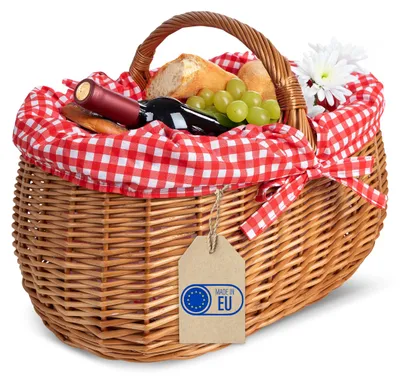 Productafbeelding van Creative Home Grote picknickmand, 45 x 32 x 34 cm, Natuurlijk bruin