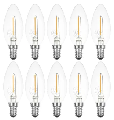 Imagen del producto de LED Filamento Vela 1W casi como 15W claro E14 100lm Bombilla Fadengluehbirne