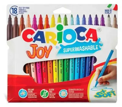 Produktbild von Carioca 8003511405557, Mehrfarbig, Mehrfarbig, 18 Farben, 2,6 mm, Box, Papier