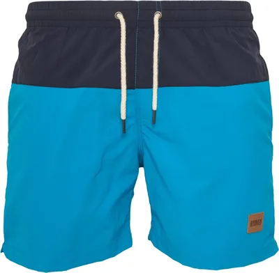 Image de URBAN CLASSICS Block Swim Shorts navy/turquoise navy/turquoise XXL