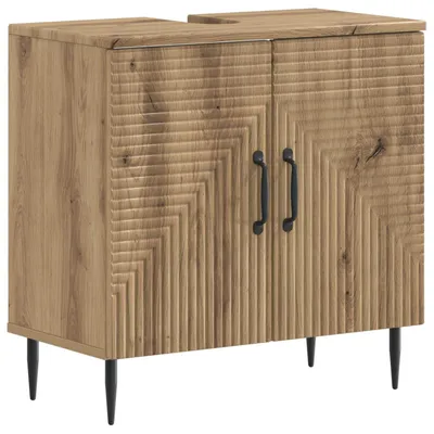 Immagine prodotto di vidaXL Mobiletti per lavabo HAARLEM, effetto legno artigianale, 59,5 x 31,5 x 59 cm