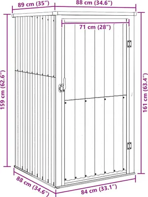 Imagen del producto de vidaXL. Caseta de jardín, gris, 88 x 89 x 161 cm, acero galvanizado