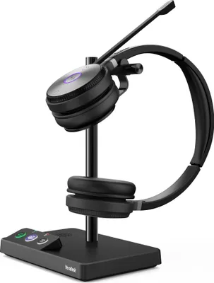 Zdjęcie produktu dla Yealink WH62 Dual Teams, Bezprzewodowy, 20 - 20000 Hz, Biuro/centrum telefoniczne, 127 g, Zestaw słuchawkowy, Czarny