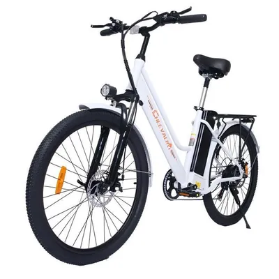 Produktbild von Elektro‑Fahrrad C26 Pro für den Stadtverkehr, 250 W, 36 V 20 Ah, 26‑Zoll, mechanische Scheibenbremsen, maximale Tragfähigkeit 120 kg, weiß