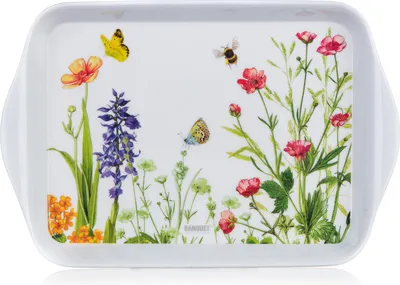 Image de MEADOW Plateau en mélamine 21x12cm blanc