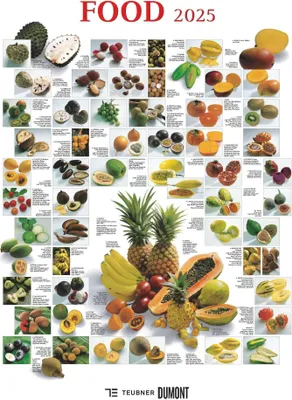 Produktbild von Food 2025 - Bildkalender 50x70 cm - mit kurzen Beschreibungen zu den Obst- und Gemüsesorten - Küchenkalender - Dumont - Posterkalender