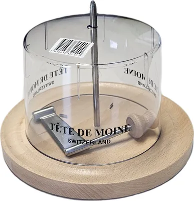 Produktbild von Käsehobel mit Kunststoffhaube für Tete de Moine Käse und Choco Roulette