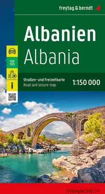 Obrázek produktu pro Albánie, silniční a rekreační mapa 1:150 000, freytag & berndt