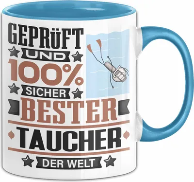 Produktbild von Taucher Geschenk Lustiger Spruch für Taucher Geschenkidee Bester Taucher Der Welt (Blau)