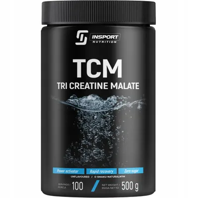 Produktbild von Kreatinmalat TCM Pulver 500 g | mit Taurin & Vitamin B6 | Insport Nutrition
