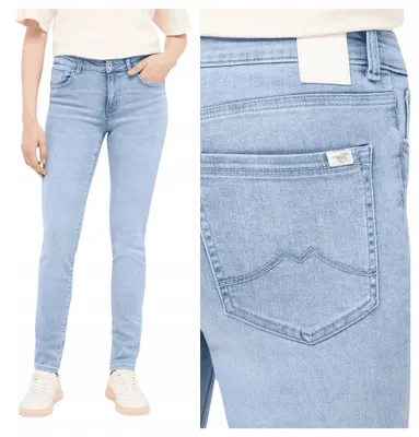 Produktbild von Mustang | Damenjeans Shelby Slim blau Denim Stretch Slim Fit figurbetonte Freizeitjeans W30 L34