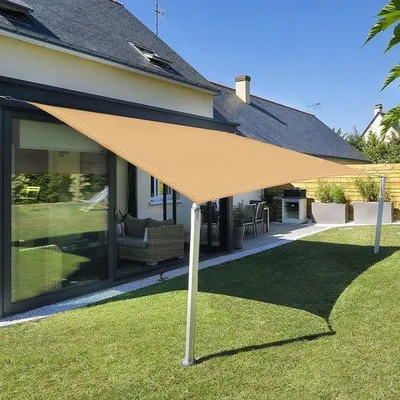 Produktbild von Famanu Sonnensegel 2 x 4 m - Rechteckig, wasserdicht, 95% UV-Schutz, für Außenbereich, Garten