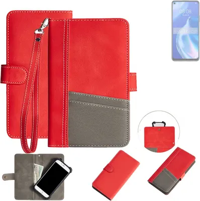 Produktbild von K-S-Trade Handy Schutzhülle für Huawei P40 lite 5G Hülle Portemonnee Brieftasche Klapphülle Kartenfächer Flip Wallet Case Etui