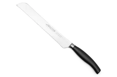 Produktbild von Arcos Brotmesser aus der Serie Clara, 20 cm lange Klinge aus rostfreiem NITRUM® und Griff aus Polypropylen (PP).