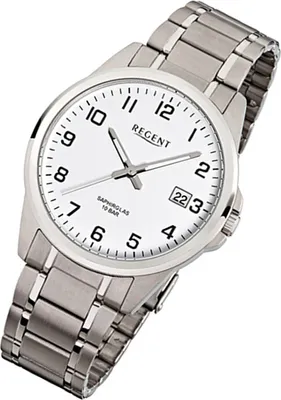 Produktbild von Regent Armbanduhr silber F-925 Herren Analog-Titanuhr URF925