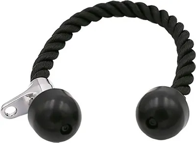 Image de Poignée de corde triceps Deportium Noir Noir One Size