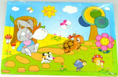 Produktbild von Drobiazgarnia Holzpuzzle 24 Teile Tiere