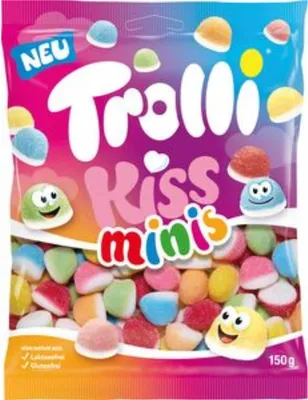 Produktbild von Trolli Kiss Minis Schaumzuckerbonbon Fruchtgummi Packung 150g