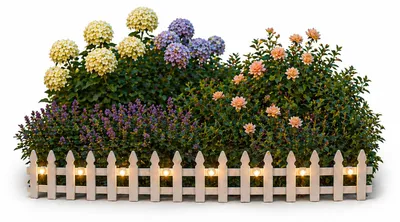 Produktbild von Beeteinfassung Länge 720 cm Zaun Weiß