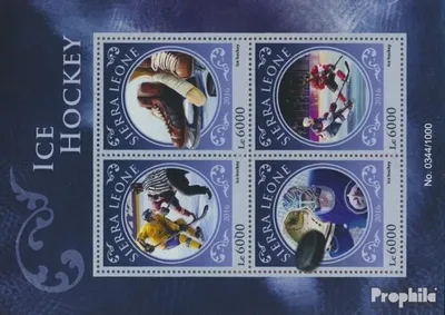 Produktbild von Briefmarken Sierra Leone 2016 Mi 6993-6996 Kleinbogen (kompl. Ausg.) postfrisch Eishockey