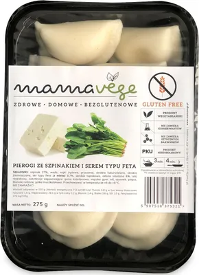 Produktbild von KNÖDEL MIT SPINAT UND FETAKÄSE, GLUTENFREI 275 g - MAMA VEGE