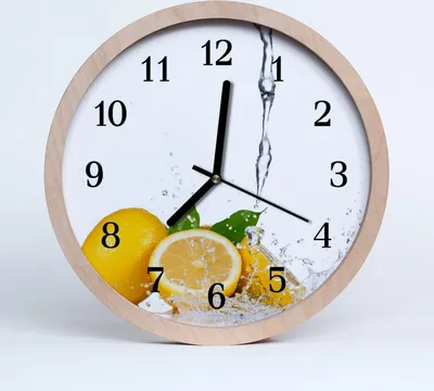 Produktbild von Holzuhr 30fi cm wanduhr - Zitronen Wohnzimmer