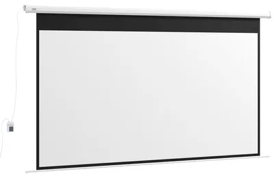 Immagine prodotto di Telo per Proiettore 120" 16:9 Motorizzato con Telecomando Fissaggio a Muro e Soffitto Bianco