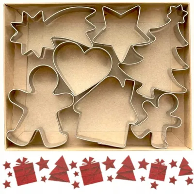 Produktbild von EkoForemki Weihnachtliche Ausstecher für Plätzchen & Lebkuchen 7er Set