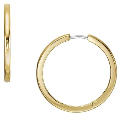 Produktbild von Fossil Damen Goldfarbener Edelstahl mit Ringverschluss Ohrringe