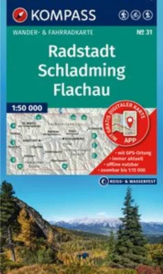 Produktbild von KOMPASS Wanderkarte 31 Radstadt, Schladming, Flachau 1:50.000