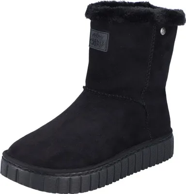 Produktbild von Rieker Damen Stiefelette Plateausohle Kurzstiefel Winterboot Y8884, Größe:38 EU, Farbe:Schwarz