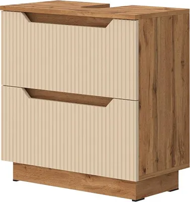 Produktbild von Waschbeckenunterschrank Vicco Lotta Cashmere 59.8 x 62.5 cm mit 2 Schubladen, Model 58529