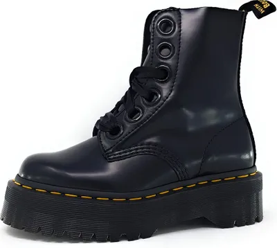 Produktbild von Dr. Martens Molly Damenschuhe Stiefeletten Schnürer Stiefelette Schwarz Freizeit, Schuhgröße:36 EU