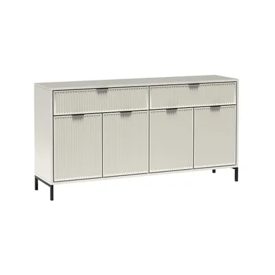 Produktbild von Kommode LINNA LS-1 mit Geriffelter Front, 4 Türen und 2 Schubladen, Farbe: Kaschmir