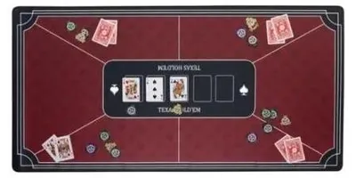Image de Tapis de poker rouge (120 x 60 cm) - Quint