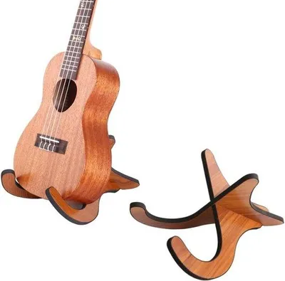 Produktbild von Gitarrenstandaard aus Holz - tragbarer Geigenhalter - falten und antislip - für Akustik- und Klassikgitarren - Bass