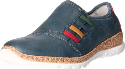 Obrázek produktu pro Dámské boty Rieker Nízká obuv Pohodlné nazouvací boty Blue Casual, Velikost bot:36 EU