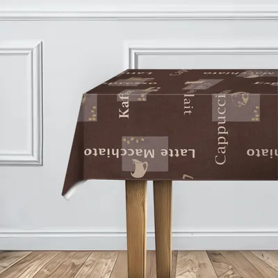 Produktbild von d-c-fix Wachstuchtischdecke Cappuccino schoko 1,30 m x 1,60 m