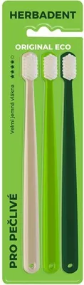 Obrázok produktu pre Herbadent Original ECO 4* Tripplepack zubné kefky, veľmi jemné vlákna, 3 ks v blistru