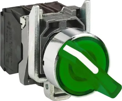 Produktbild von Beleuchteter Schalter 3-polig 24V grün XB4BK133B5