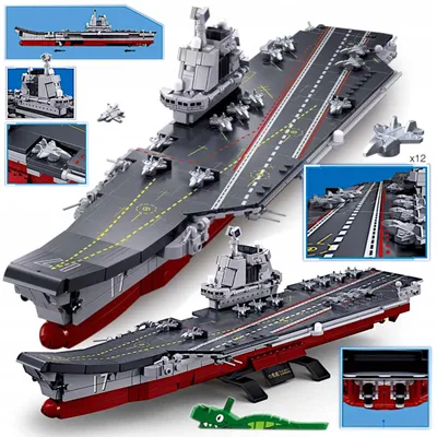 Produktbild von Sluban Flugzeugträger Shandong Bausteine Modell 1:700