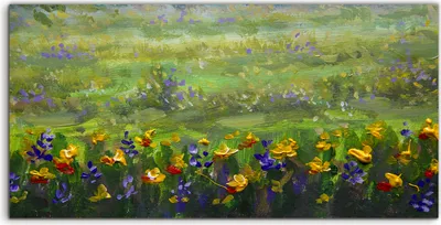 Produktbild von Coloray Acrylbild 100x50  Wandbild Acrylbilder Impressionismus Blumen Malerei